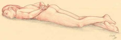 Illustration of Gorean Bara Slave Position